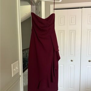 Dress the Population Strapless Wine Dress
